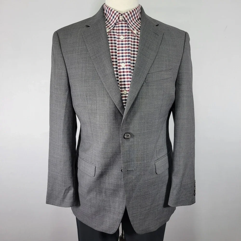 Lauren Ralph‎ Lauren Men's Sport Coat Blazer Two Button SRK SKN Gray Wool 40R